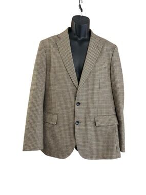 J Crew Ludlow Micro Checked Slim Fit Sport Coat Blazer Multi Brown 40 Slim
